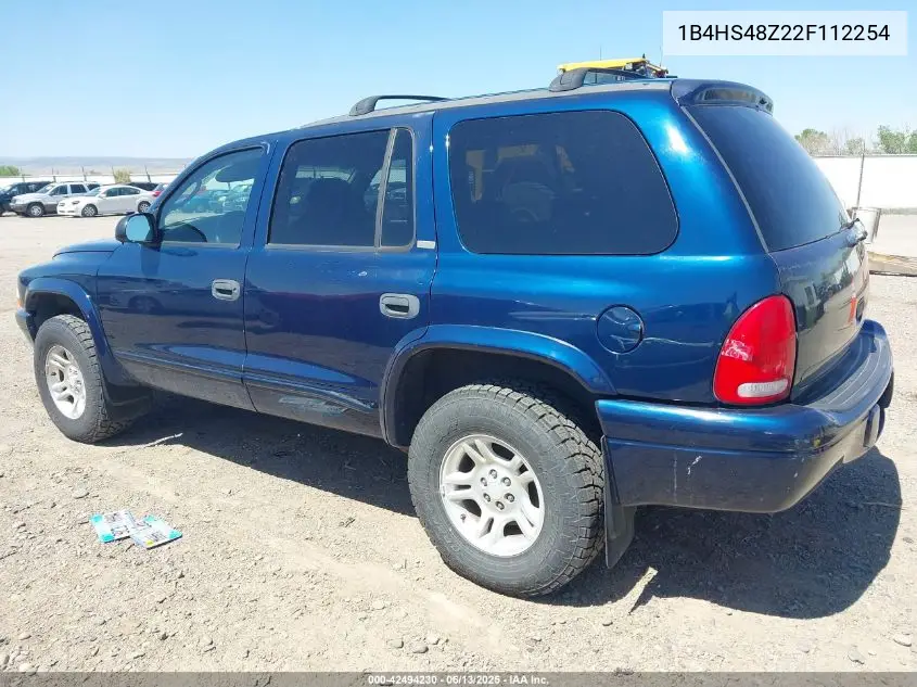 2002 Dodge Durango Slt VIN: 1B4HS48Z22F112254 Lot: 42494230