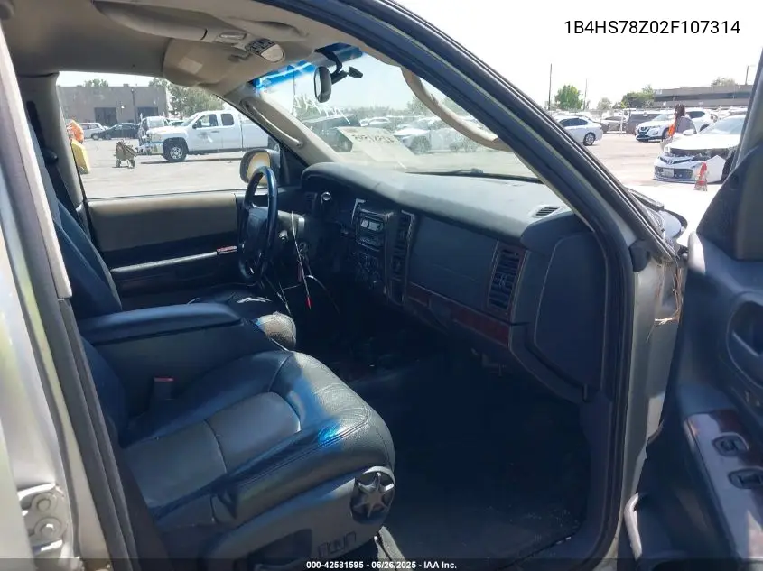 2002 Dodge Durango R/T VIN: 1B4HS78Z02F107314 Lot: 42581595