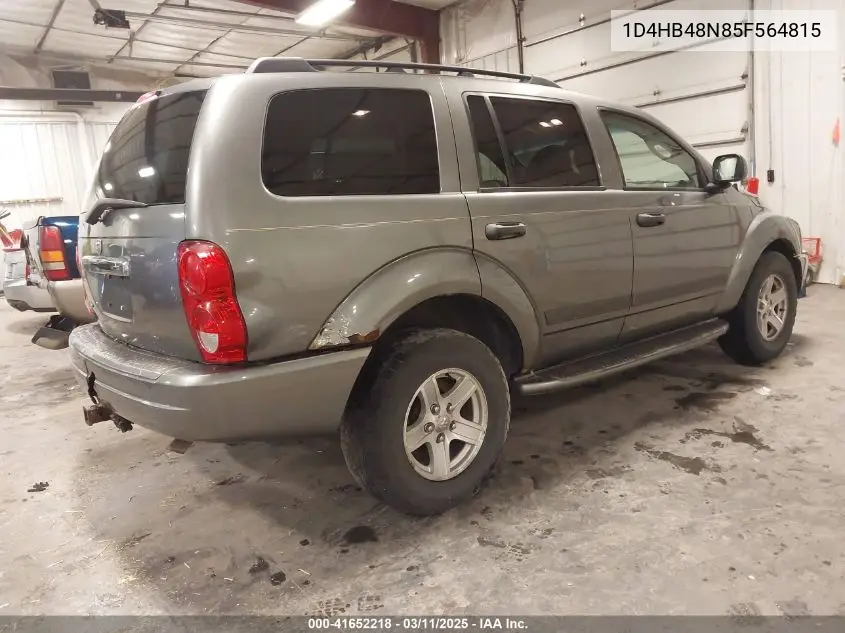 2005 Dodge Durango Slt VIN: 1D4HB48N85F564815 Lot: 41652218