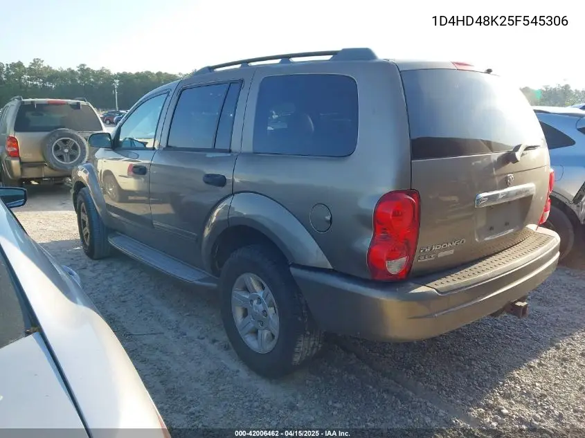 2005 Dodge Durango Slt VIN: 1D4HD48K25F545306 Lot: 42006462