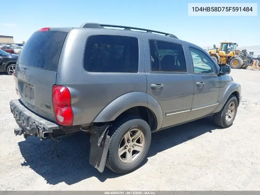 2005 Dodge Durango Limited VIN: 1D4HB58D75F591484 Lot: 42504791