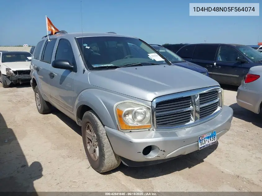 2005 Dodge Durango Slt VIN: 1D4HD48N05F564074 Lot: 42541846