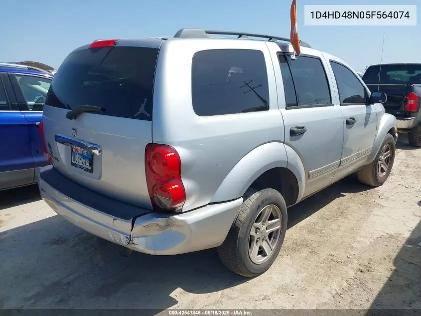2005 Dodge Durango Slt VIN: 1D4HD48N05F564074 Lot: 42541846