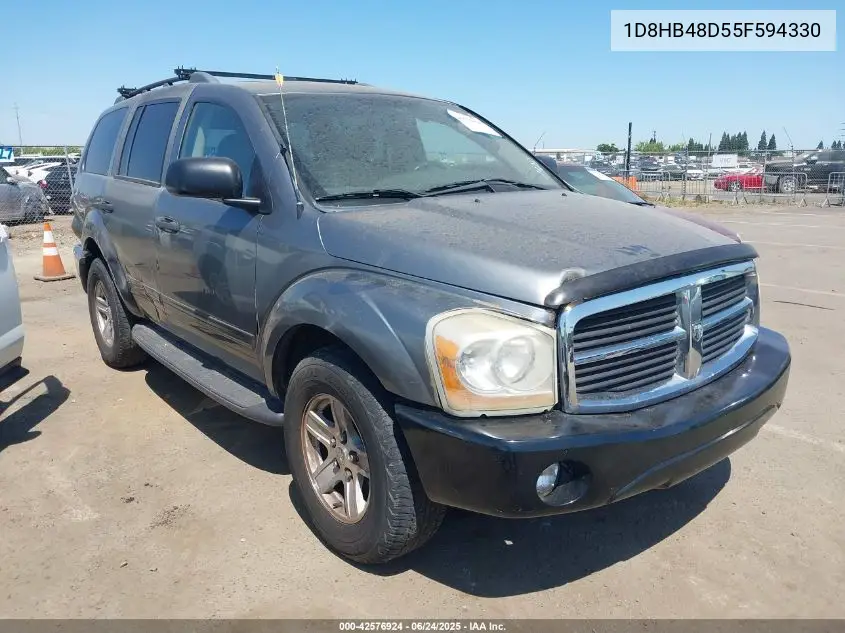 2005 Dodge Durango Slt VIN: 1D8HB48D55F594330 Lot: 42576924