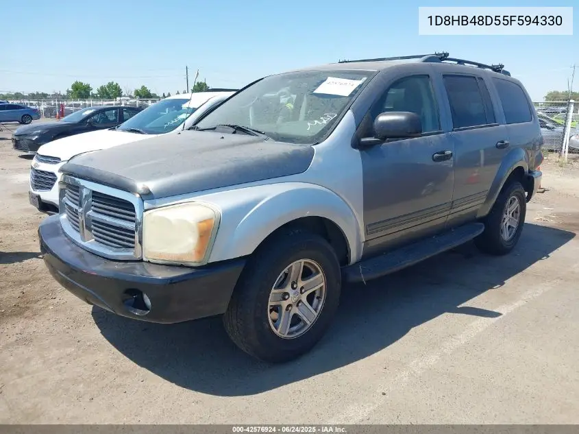 2005 Dodge Durango Slt VIN: 1D8HB48D55F594330 Lot: 42576924