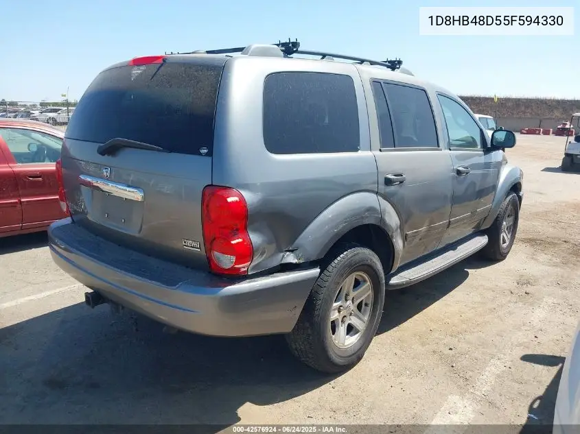 2005 Dodge Durango Slt VIN: 1D8HB48D55F594330 Lot: 42576924