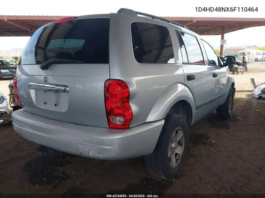 2006 Dodge Durango Slt VIN: 1D4HD48NX6F110464 Lot: 42164055