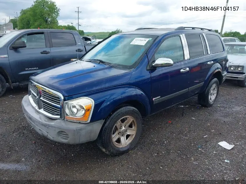 2006 Dodge Durango Sxt VIN: 1D4HB38N46F104157 Lot: 42196658
