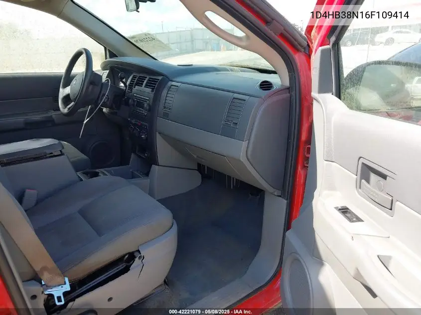 2006 Dodge Durango Sxt VIN: 1D4HB38N16F109414 Lot: 42221079