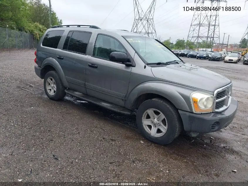 2006 Dodge Durango Sxt VIN: 1D4HB38N46F188500 Lot: 42241616