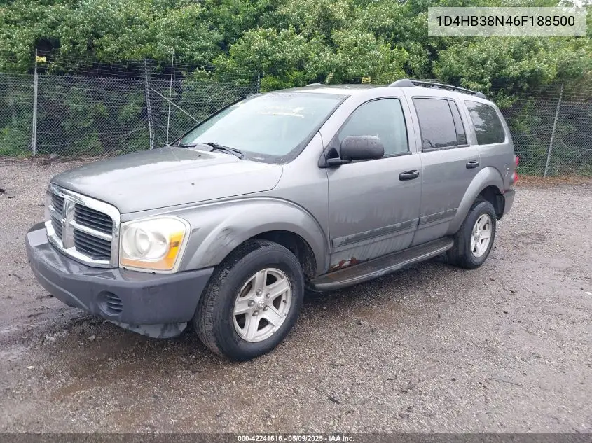 2006 Dodge Durango Sxt VIN: 1D4HB38N46F188500 Lot: 42241616