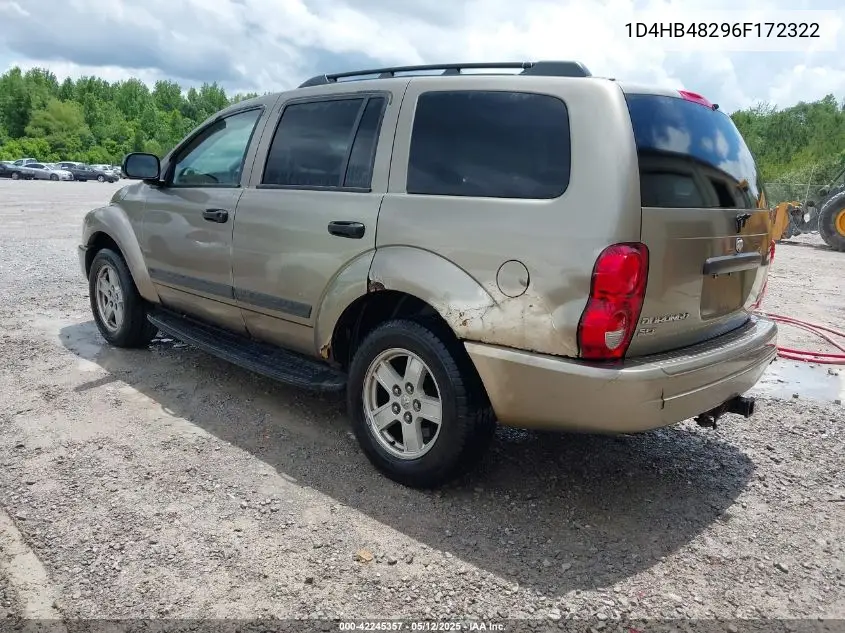 2006 Dodge Durango Slt VIN: 1D4HB48296F172322 Lot: 42245357