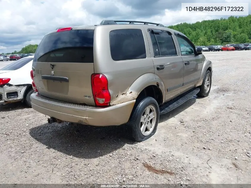 2006 Dodge Durango Slt VIN: 1D4HB48296F172322 Lot: 42245357