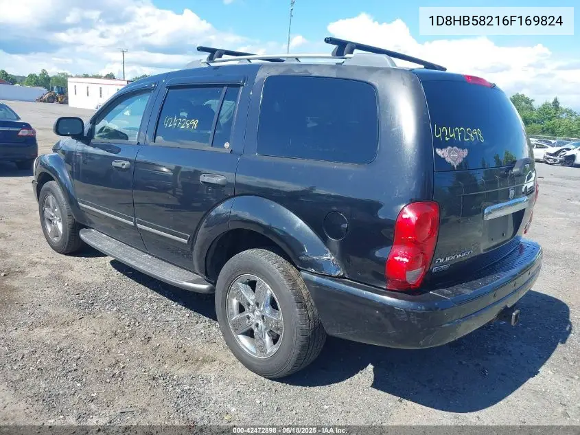 2006 Dodge Durango Limited VIN: 1D8HB58216F169824 Lot: 42472898