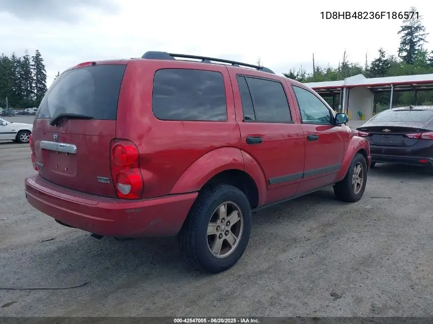 2006 Dodge Durango Slt VIN: 1D8HB48236F186571 Lot: 42547005