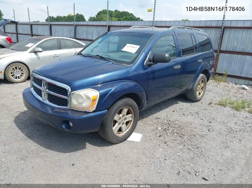 2006 Dodge Durango Limited VIN: 1D4HB58N16F178406 Lot: 42580802