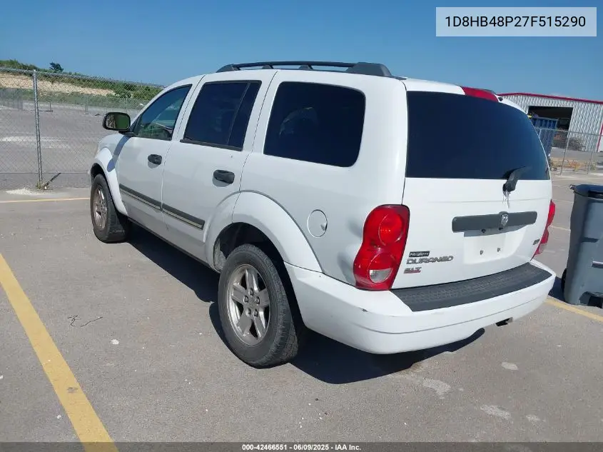 2007 Dodge Durango Slt VIN: 1D8HB48P27F515290 Lot: 42466551