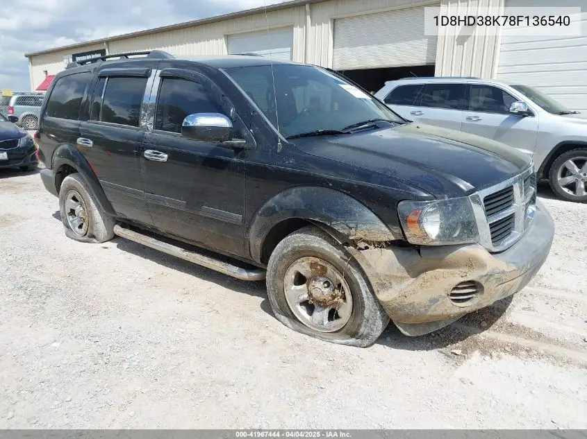 2008 Dodge Durango Sxt VIN: 1D8HD38K78F136540 Lot: 41967444