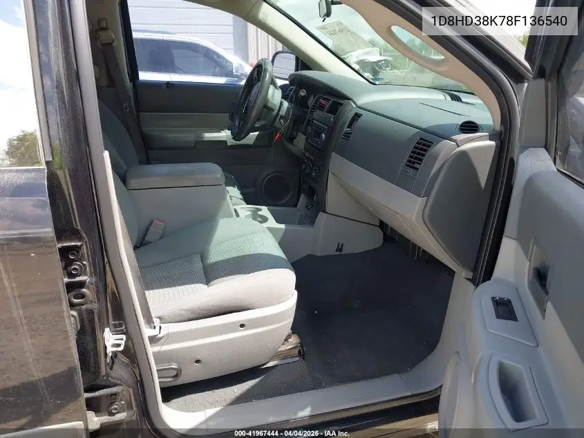 2008 Dodge Durango Sxt VIN: 1D8HD38K78F136540 Lot: 41967444