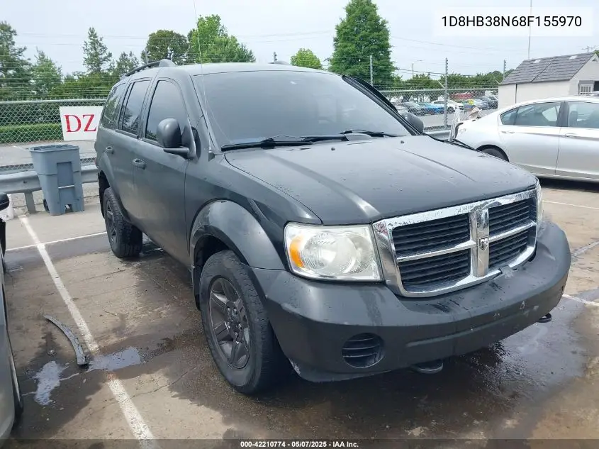 2008 Dodge Durango Sxt VIN: 1D8HB38N68F155970 Lot: 42210774
