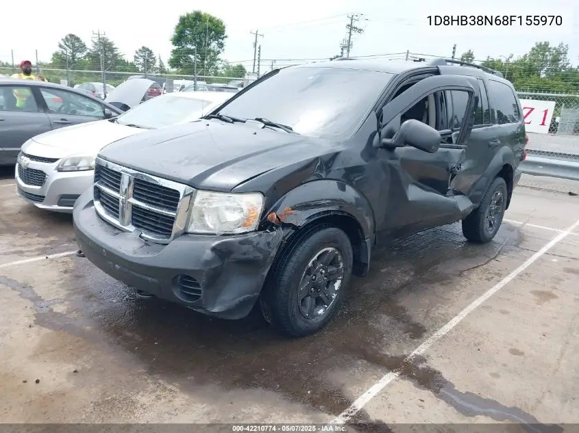 2008 Dodge Durango Sxt VIN: 1D8HB38N68F155970 Lot: 42210774