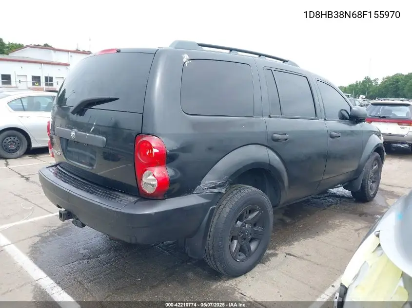 2008 Dodge Durango Sxt VIN: 1D8HB38N68F155970 Lot: 42210774