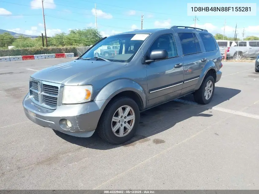 2008 Dodge Durango Slt VIN: 1D8HB48N88F155281 Lot: 42229482