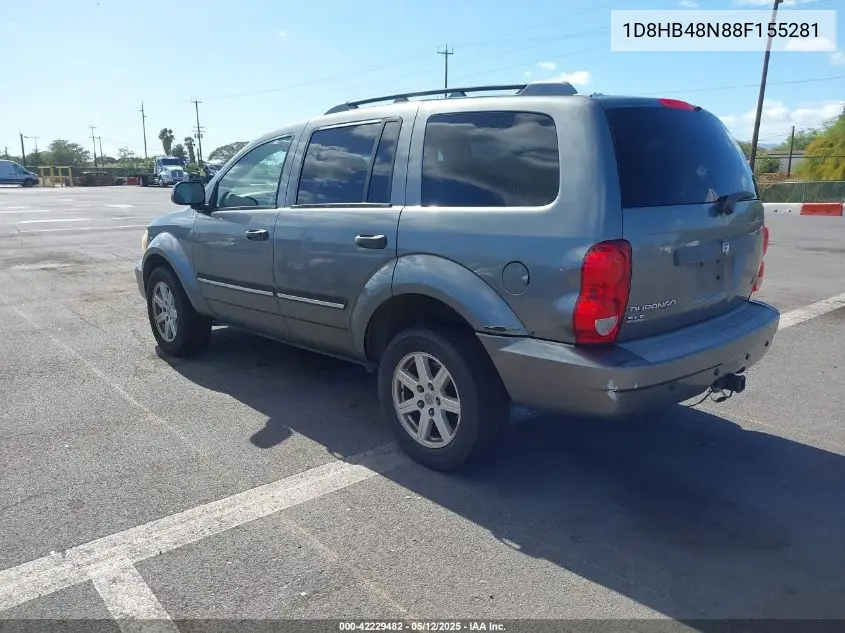 2008 Dodge Durango Slt VIN: 1D8HB48N88F155281 Lot: 42229482