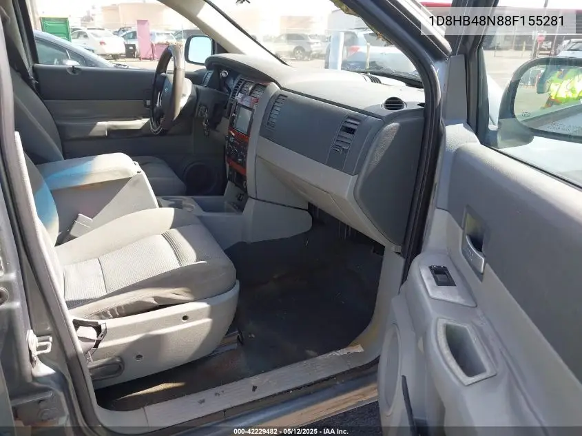 2008 Dodge Durango Slt VIN: 1D8HB48N88F155281 Lot: 42229482
