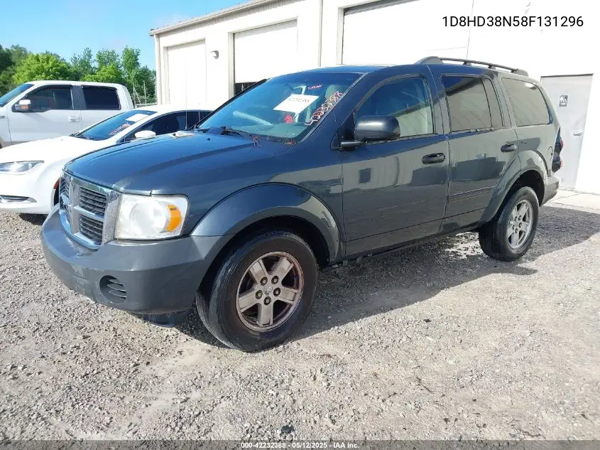 2008 Dodge Durango Sxt VIN: 1D8HD38N58F131296 Lot: 42232388