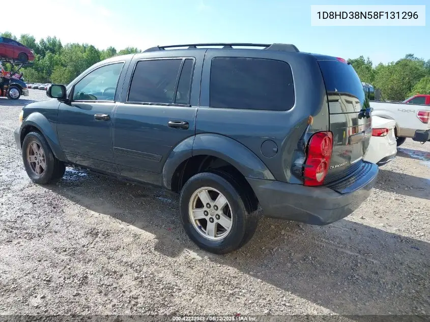 2008 Dodge Durango Sxt VIN: 1D8HD38N58F131296 Lot: 42232388