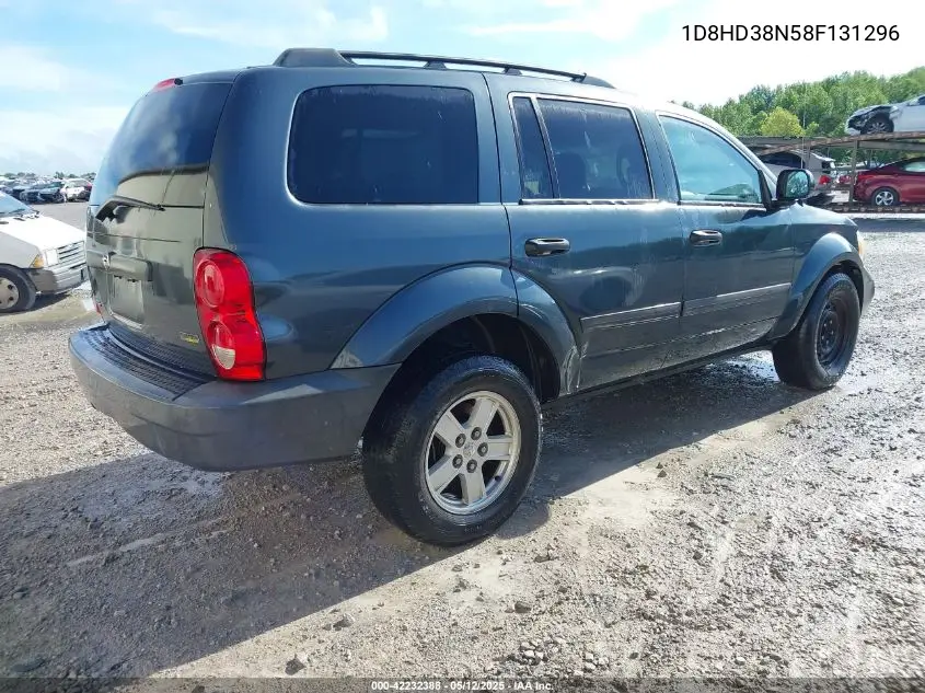 2008 Dodge Durango Sxt VIN: 1D8HD38N58F131296 Lot: 42232388