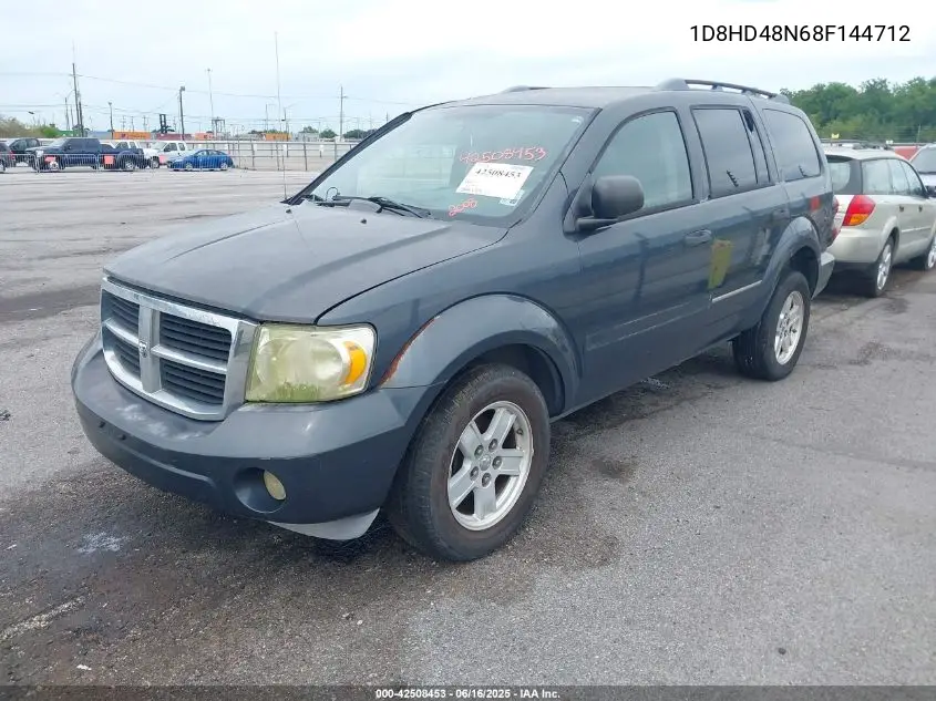 2008 Dodge Durango Slt VIN: 1D8HD48N68F144712 Lot: 42508453