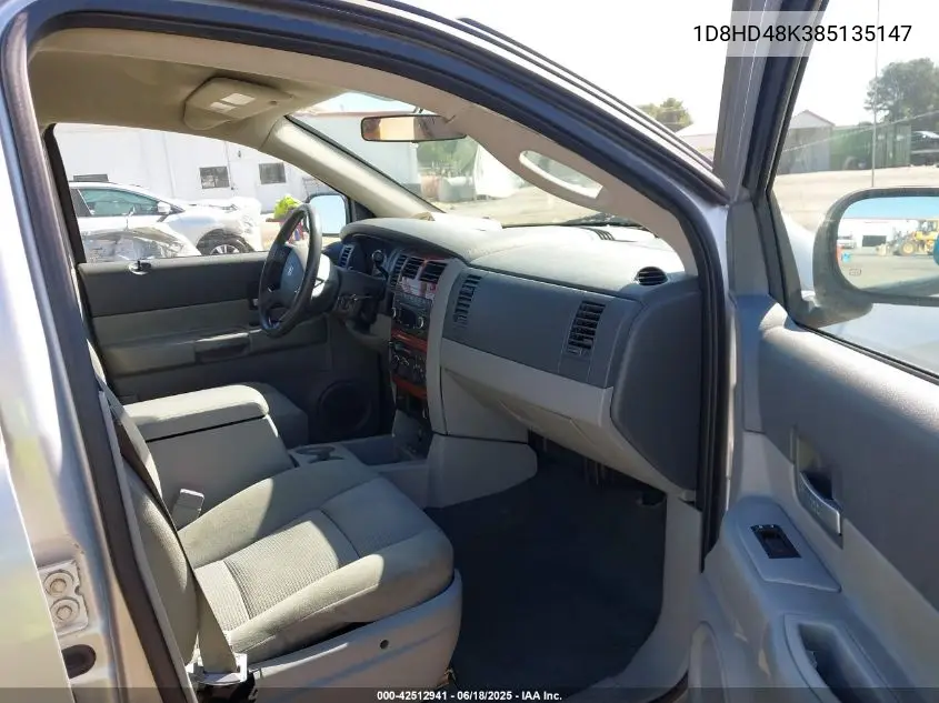 2008 Dodge Durango Le VIN: 1D8HD48K385135147 Lot: 42512941