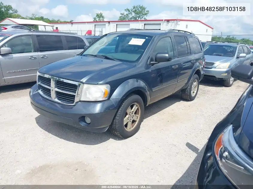 2008 Dodge Durango Slt VIN: 1D8HB48258F103158 Lot: 42540084