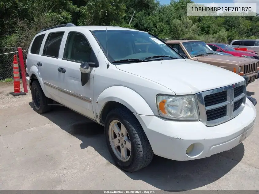 2009 Dodge Durango Slt VIN: 1D8HD48P19F701870 Lot: 42486939