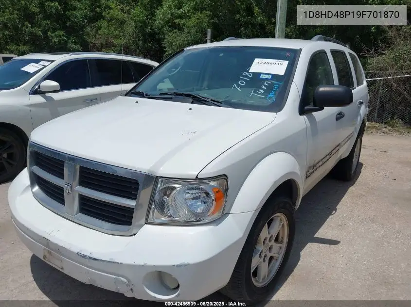 2009 Dodge Durango Slt VIN: 1D8HD48P19F701870 Lot: 42486939