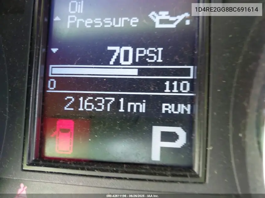 2011 Dodge Durango Express VIN: 1D4RE2GG8BC691614 Lot: 42611196