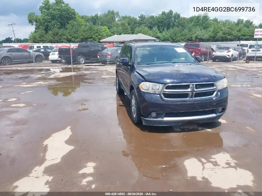 2011 Dodge Durango Crew VIN: 1D4RE4GG2BC699736 Lot: 42614502