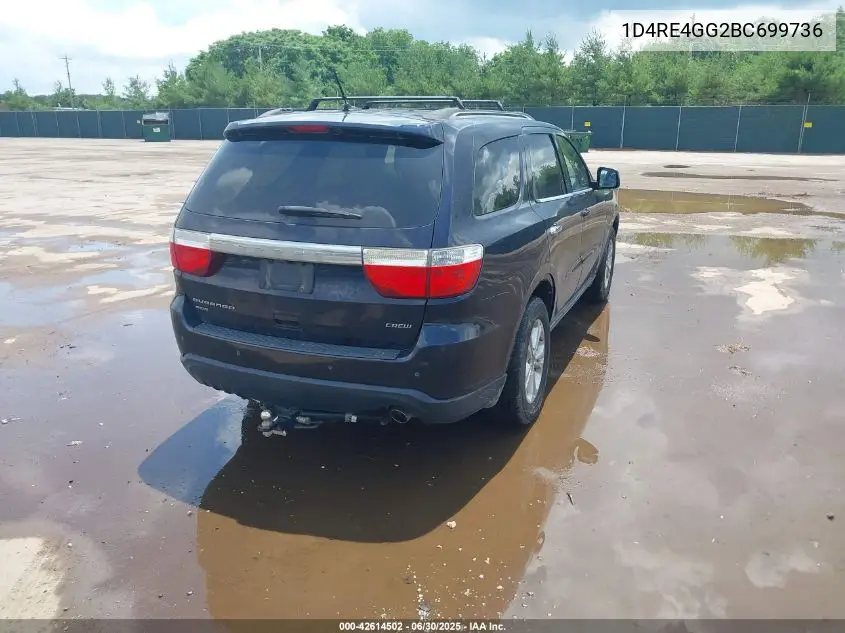 2011 Dodge Durango Crew VIN: 1D4RE4GG2BC699736 Lot: 42614502