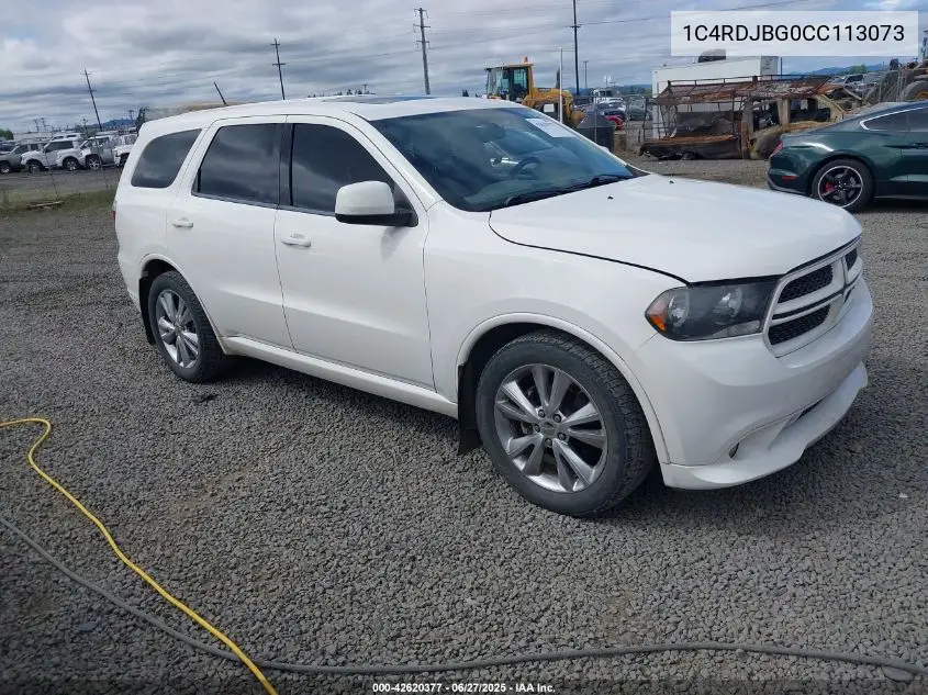 2012 Dodge Durango Heat VIN: 1C4RDJBG0CC113073 Lot: 42620377