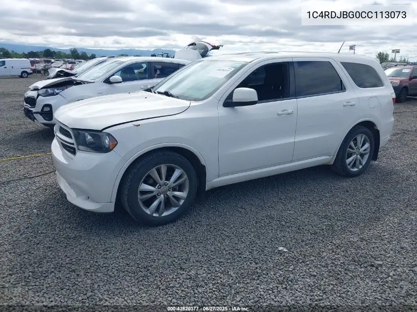 2012 Dodge Durango Heat VIN: 1C4RDJBG0CC113073 Lot: 42620377