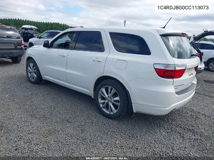 2012 Dodge Durango Heat VIN: 1C4RDJBG0CC113073 Lot: 42620377