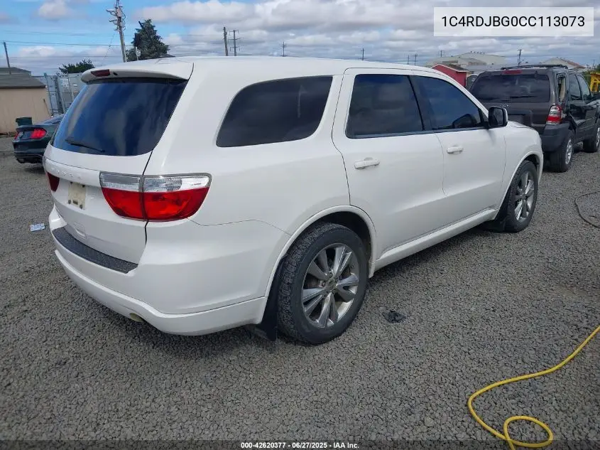 2012 Dodge Durango Heat VIN: 1C4RDJBG0CC113073 Lot: 42620377