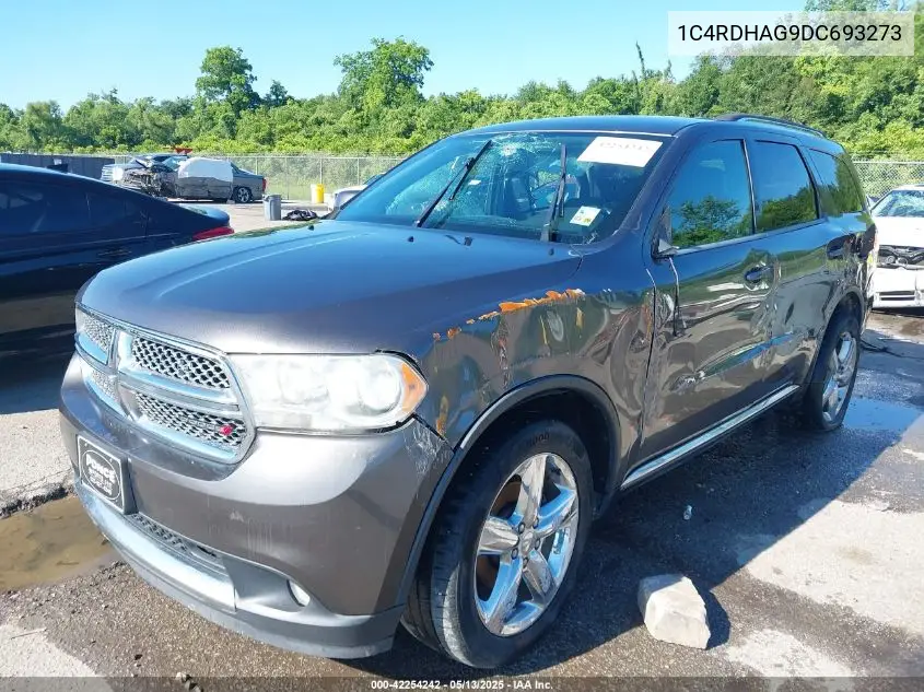 2013 Dodge Durango Sxt VIN: 1C4RDHAG9DC693273 Lot: 42254242