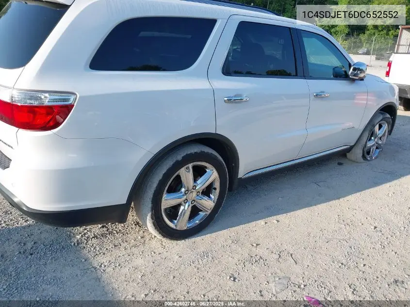 2013 Dodge Durango Citadel VIN: 1C4SDJET6DC652552 Lot: 42602746