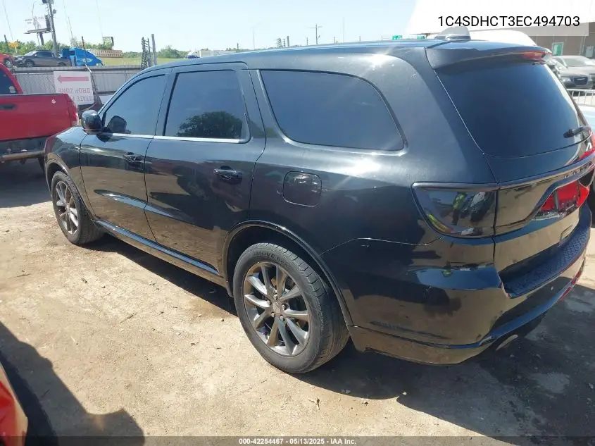 2014 Dodge Durango R/T VIN: 1C4SDHCT3EC494703 Lot: 42254467