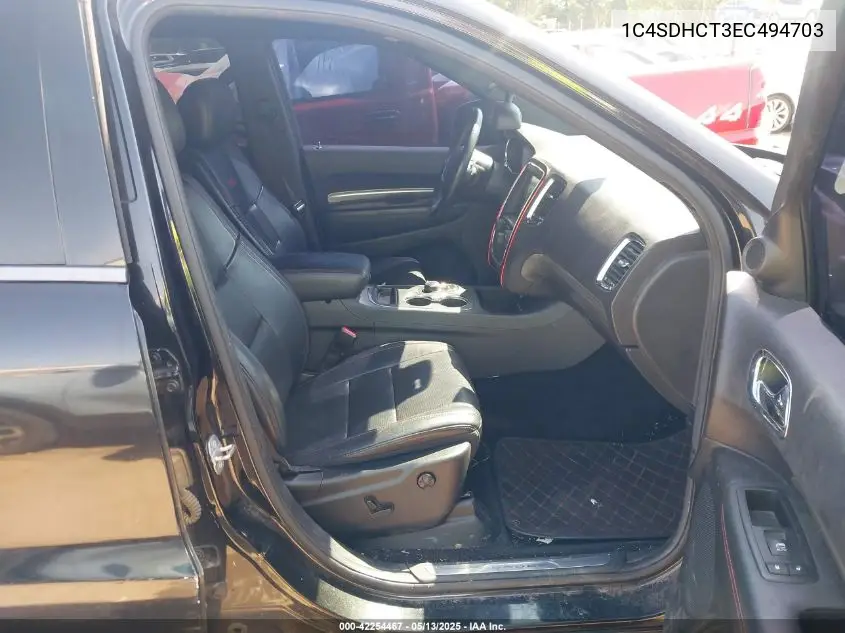 2014 Dodge Durango R/T VIN: 1C4SDHCT3EC494703 Lot: 42254467