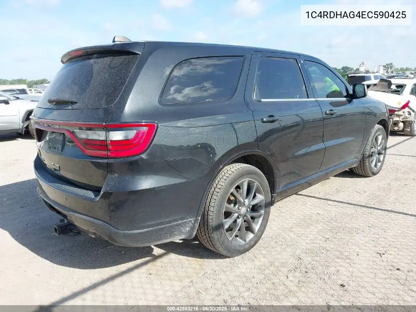 2014 Dodge Durango Sxt VIN: 1C4RDHAG4EC590425 Lot: 42583218