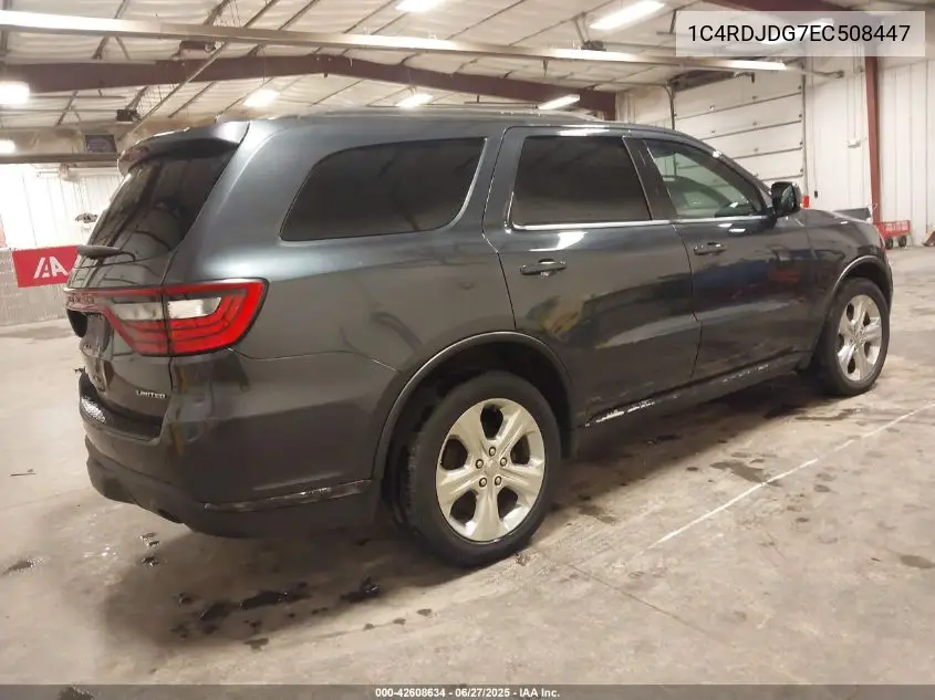 2014 Dodge Durango Limited VIN: 1C4RDJDG7EC508447 Lot: 42608634
